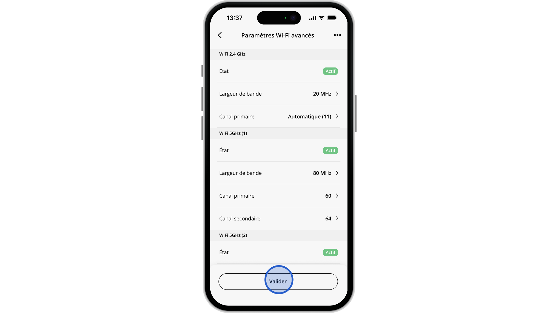 Application Free : où changer mes canaux Wi-Fi (configuration avancée) ? - null