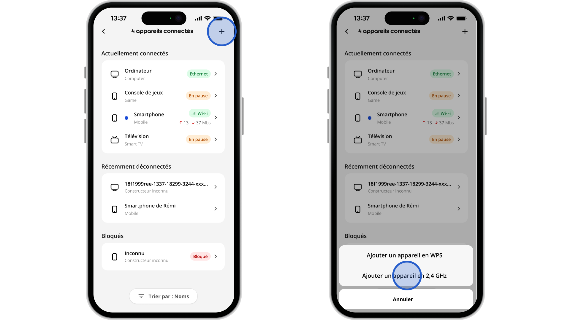 Application Free : comment connecter un appareil au Wi-Fi 2,4 GHz ? - null
