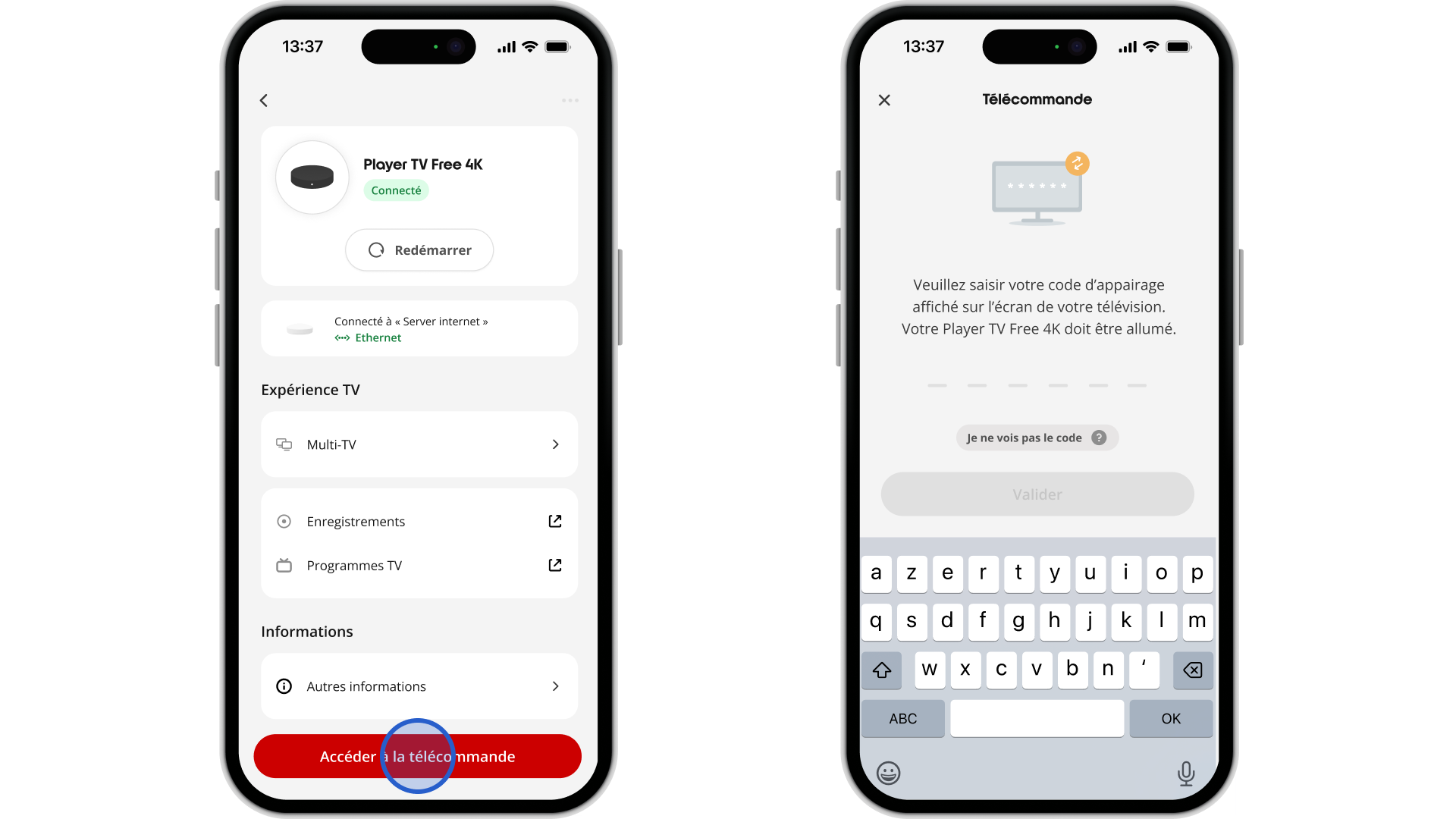 Application Free : comment accéder à la télécommande virtuelle ? - null