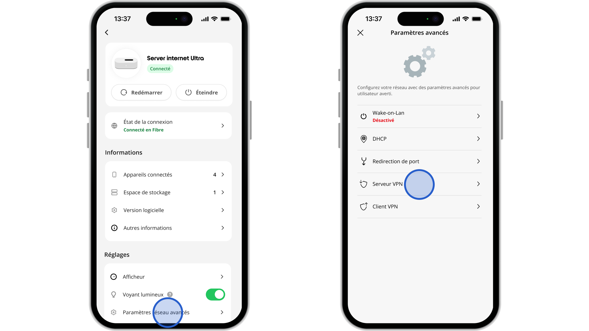 Application Free : comment supprimer un appareil connecté à mon VPN ? - null
