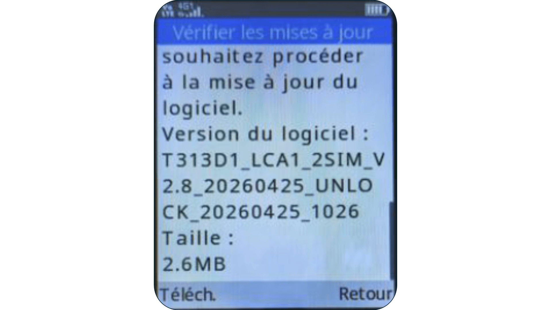Comment installer la mise à jour de mon téléphone TCL 4043 ? - null
