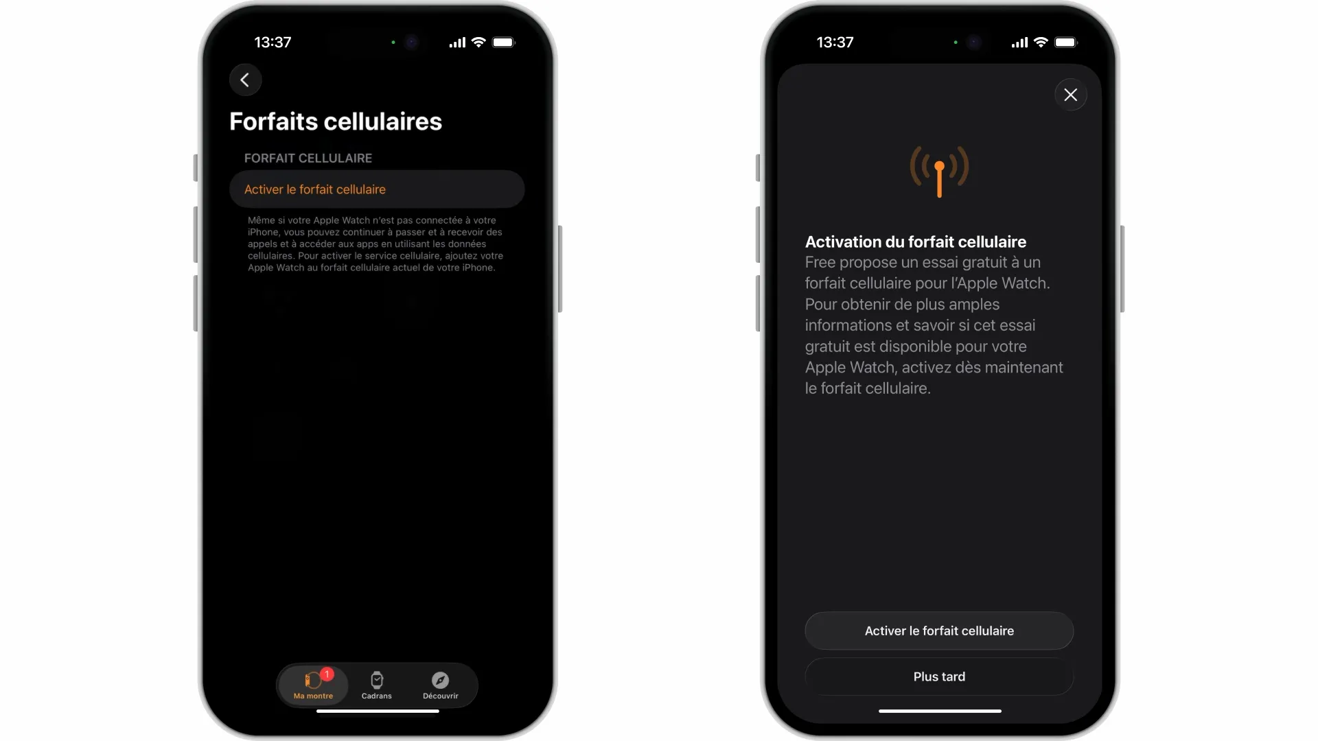 Comment activer mon option eSIM Watch à la suite de l'achat de mon Apple Watch chez Free ? - null