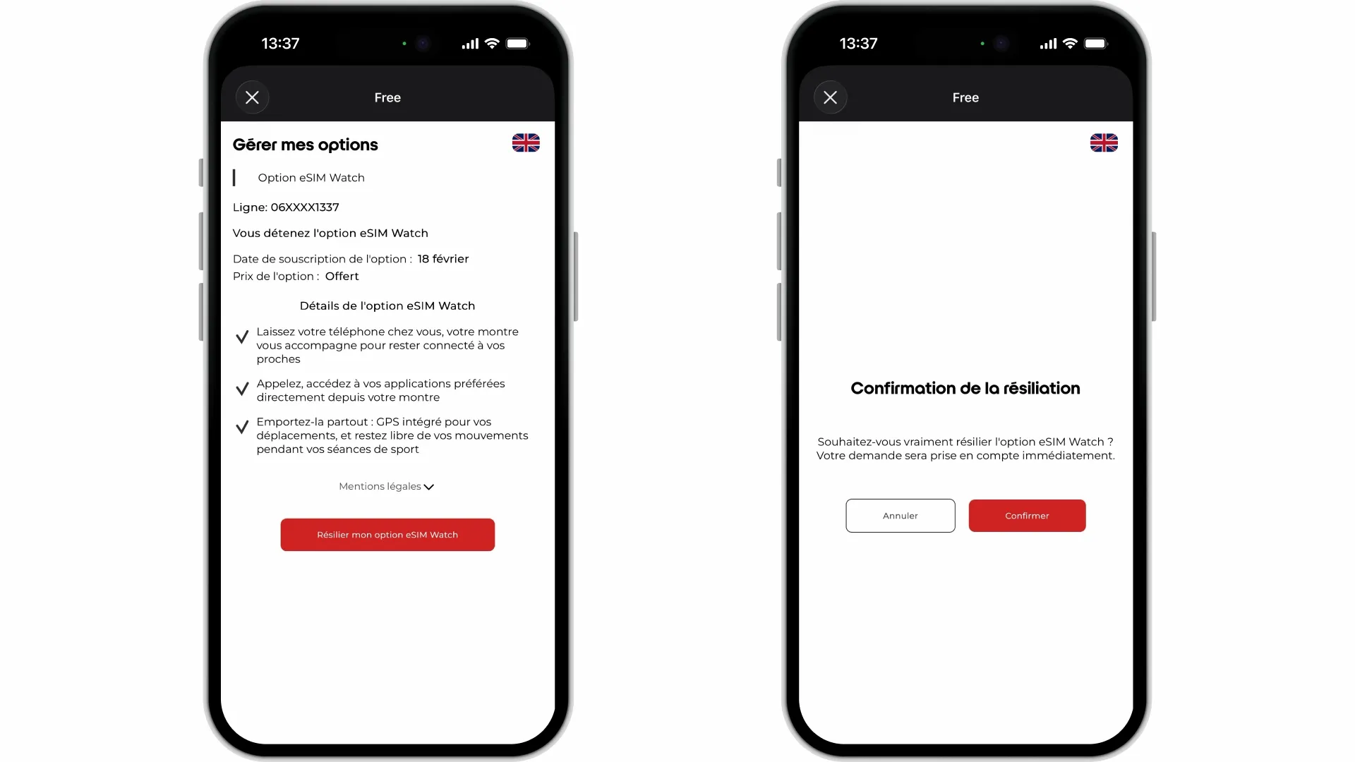 Comment résilier mon option eSIM Watch ? - null
