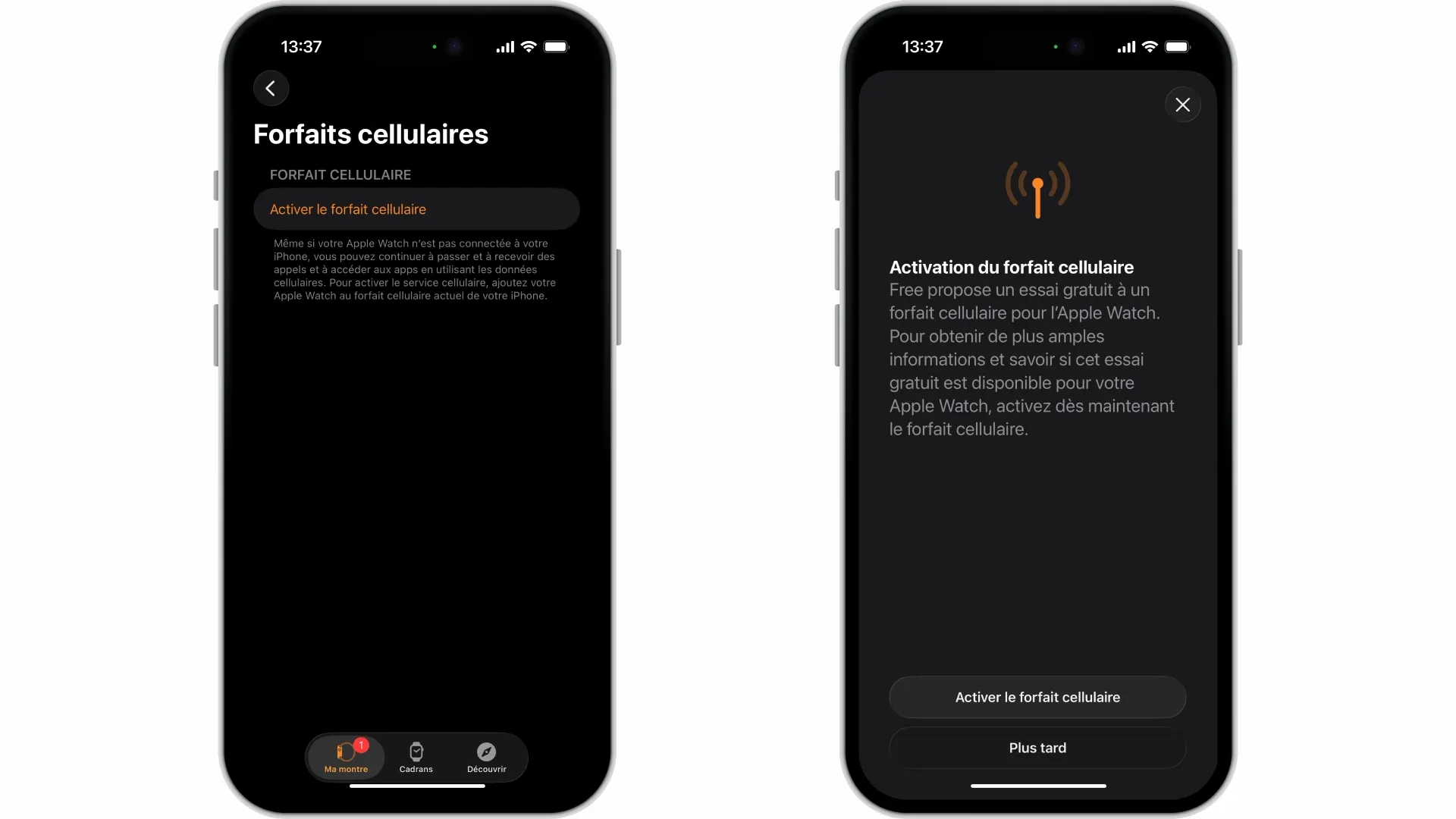 Comment souscrire à l'option eSIM Watch ? - null