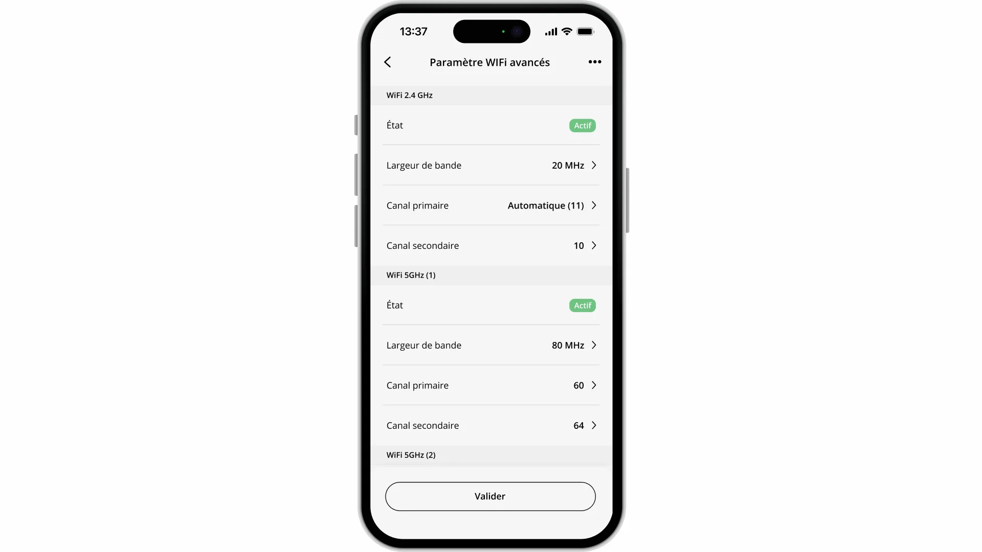 Application Free : où changer mes canaux Wi-Fi (configuration avancée) ? - null
