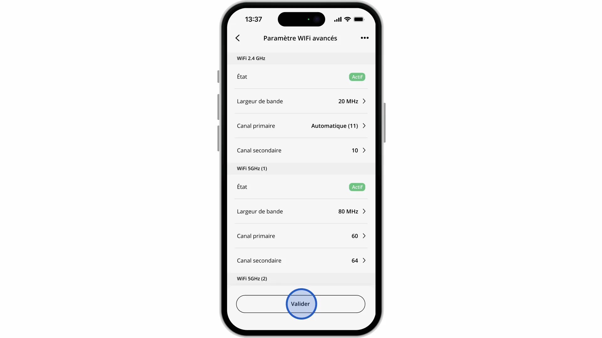 Application Free : où changer mes canaux Wi-Fi (configuration avancée) ? - null