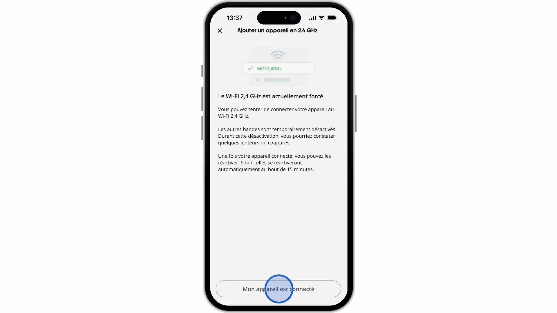 Application Free : comment connecter un appareil au Wi-Fi 2,4 GHz ? - null