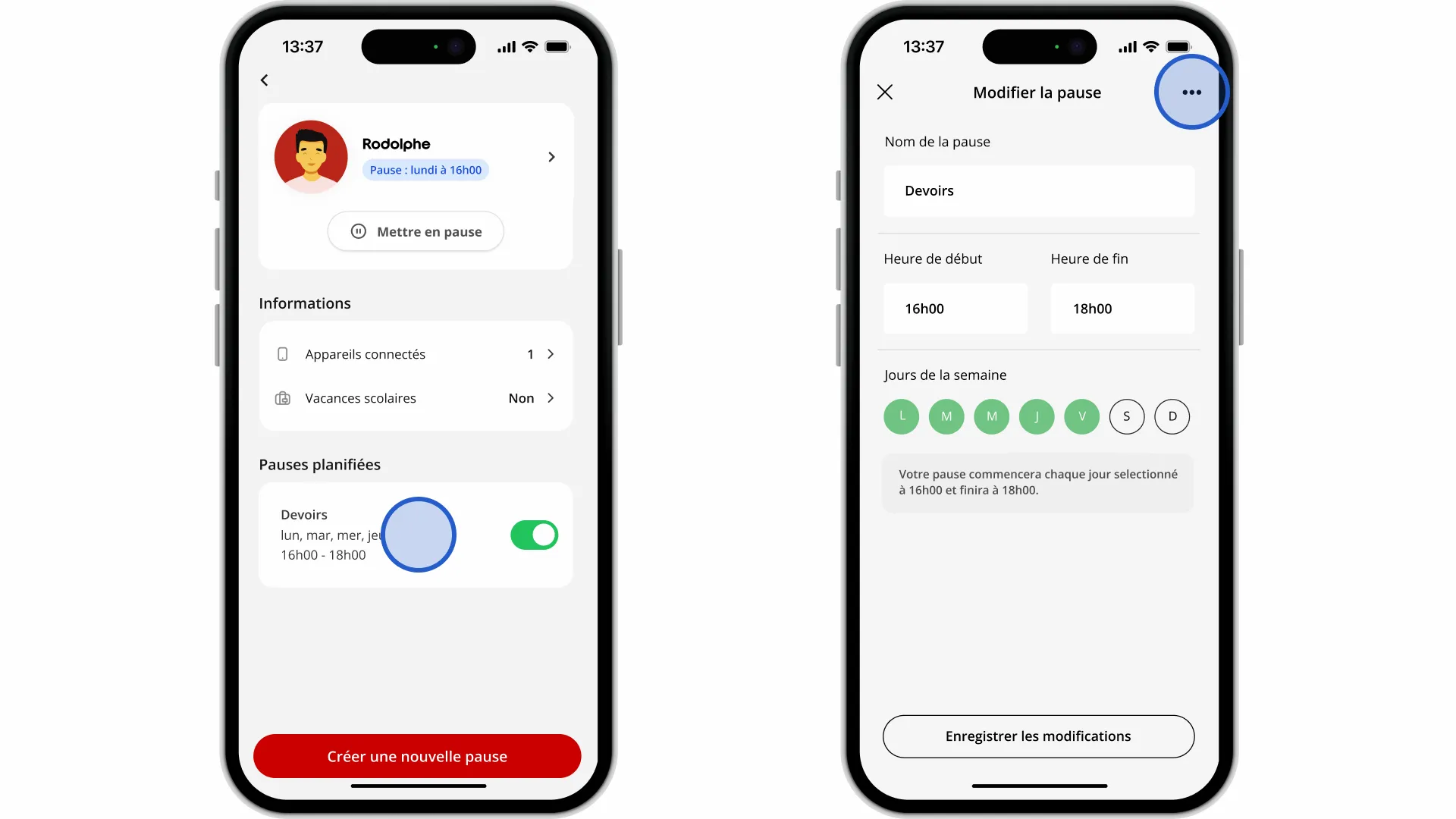Application Free : comment désactiver ou supprimer une pause planifiée (contrôle parental) ? - null