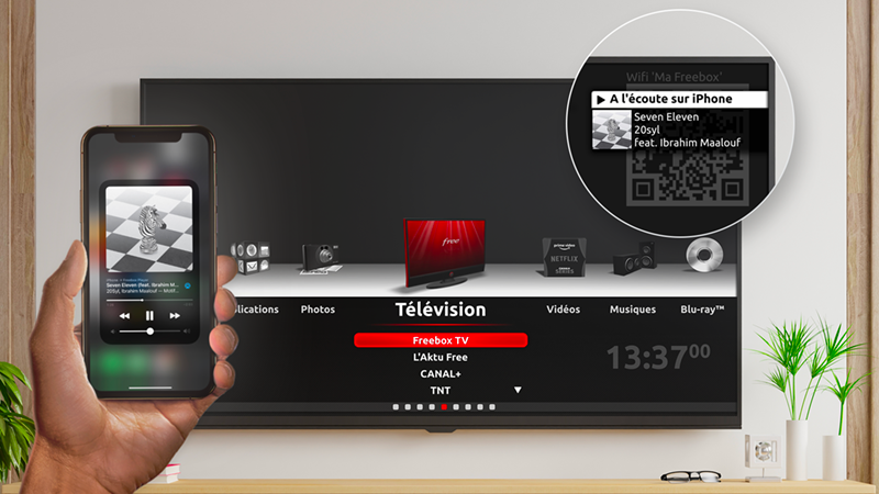 Lire les contenus de mon périphérique Apple sur ma télévision - Fonctionnalité AirMedia