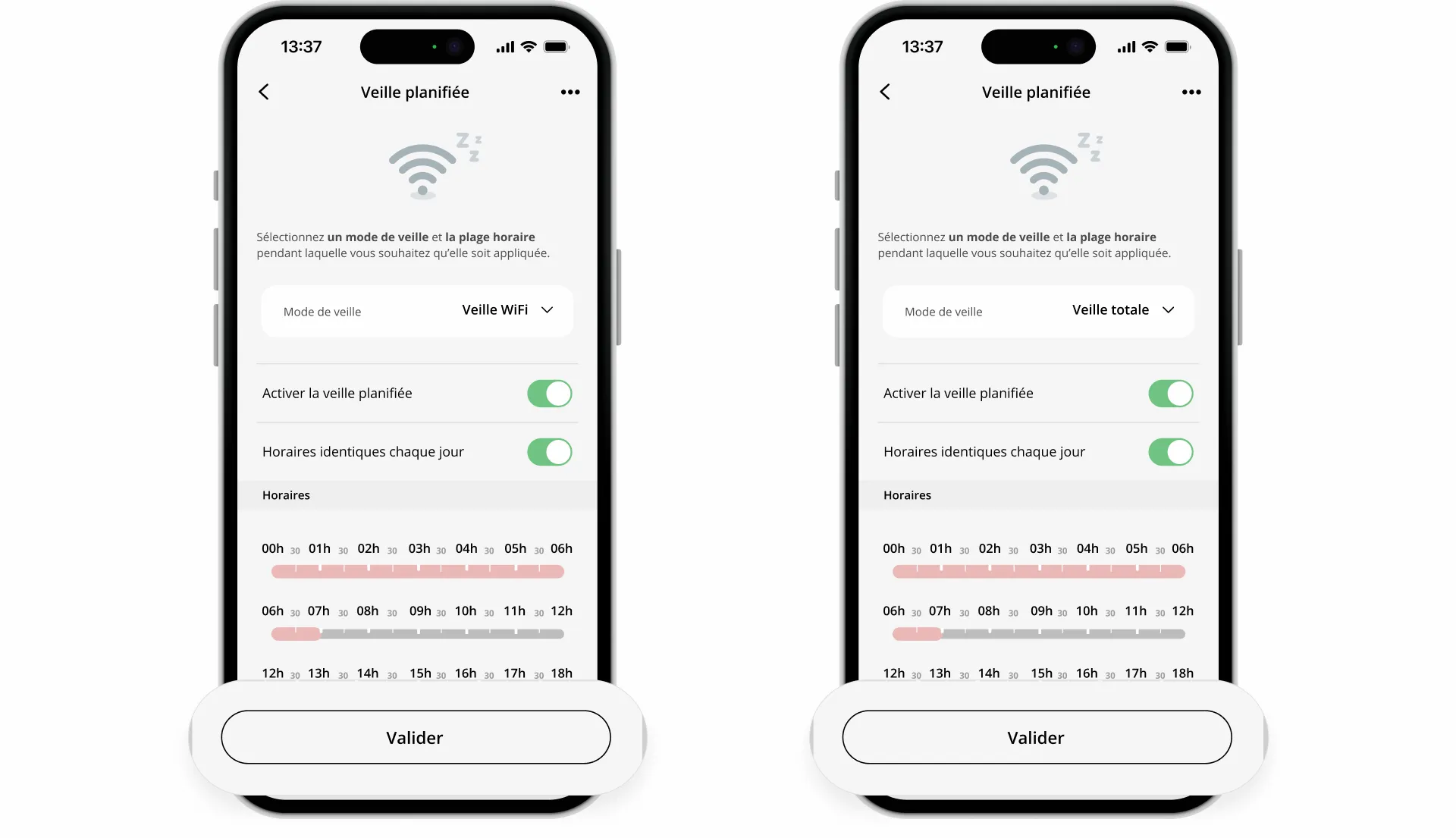 Freebox Ultra : planifier une mise en veille de votre Wi-Fi ou de votre Freebox - Réglage et validation de la veille planifiée