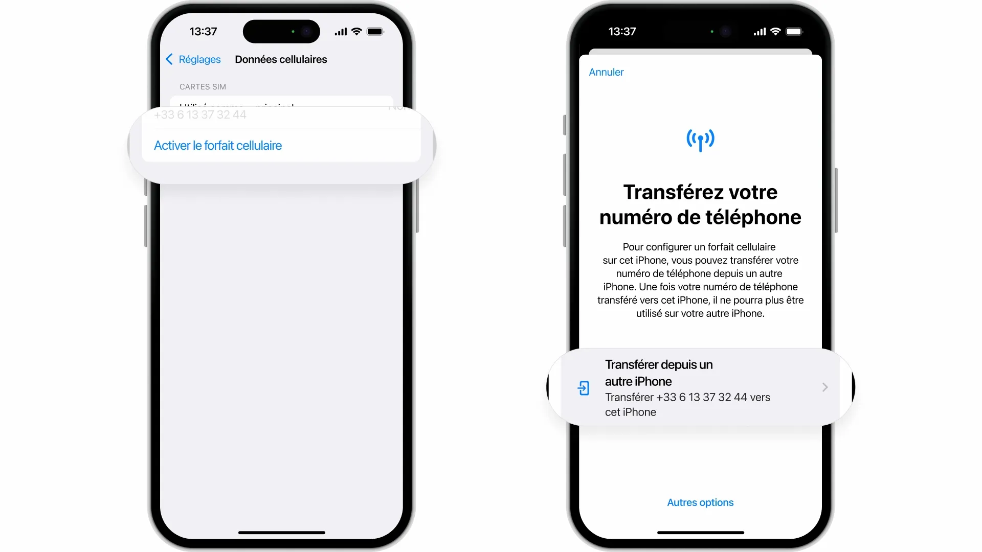 Comment transférer la eSIM de mon ancien iPhone vers un nouveau grâce au transfert rapide ? - null