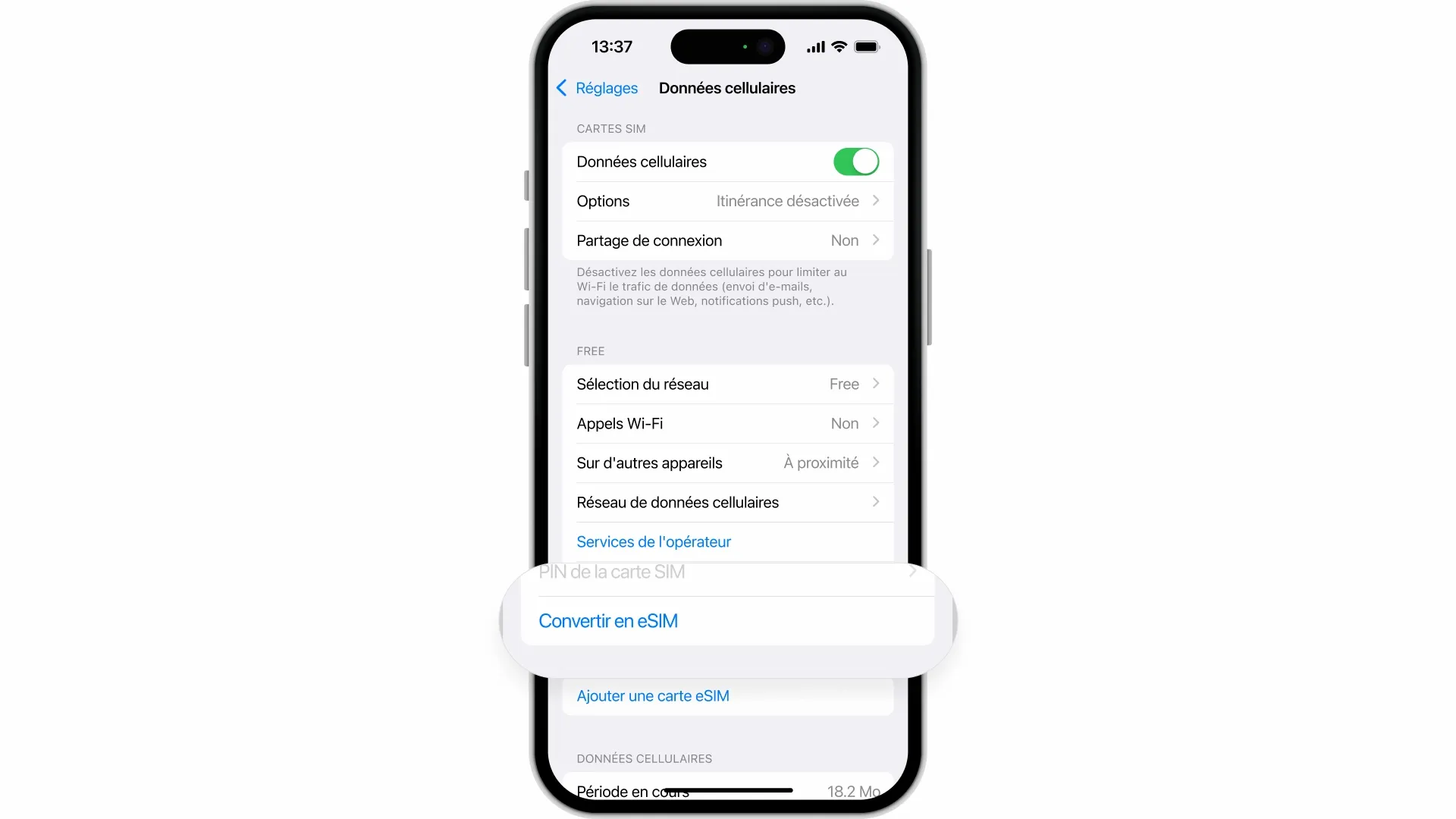 Comment convertir ma carte SIM en eSIM depuis mon iPhone ? - null