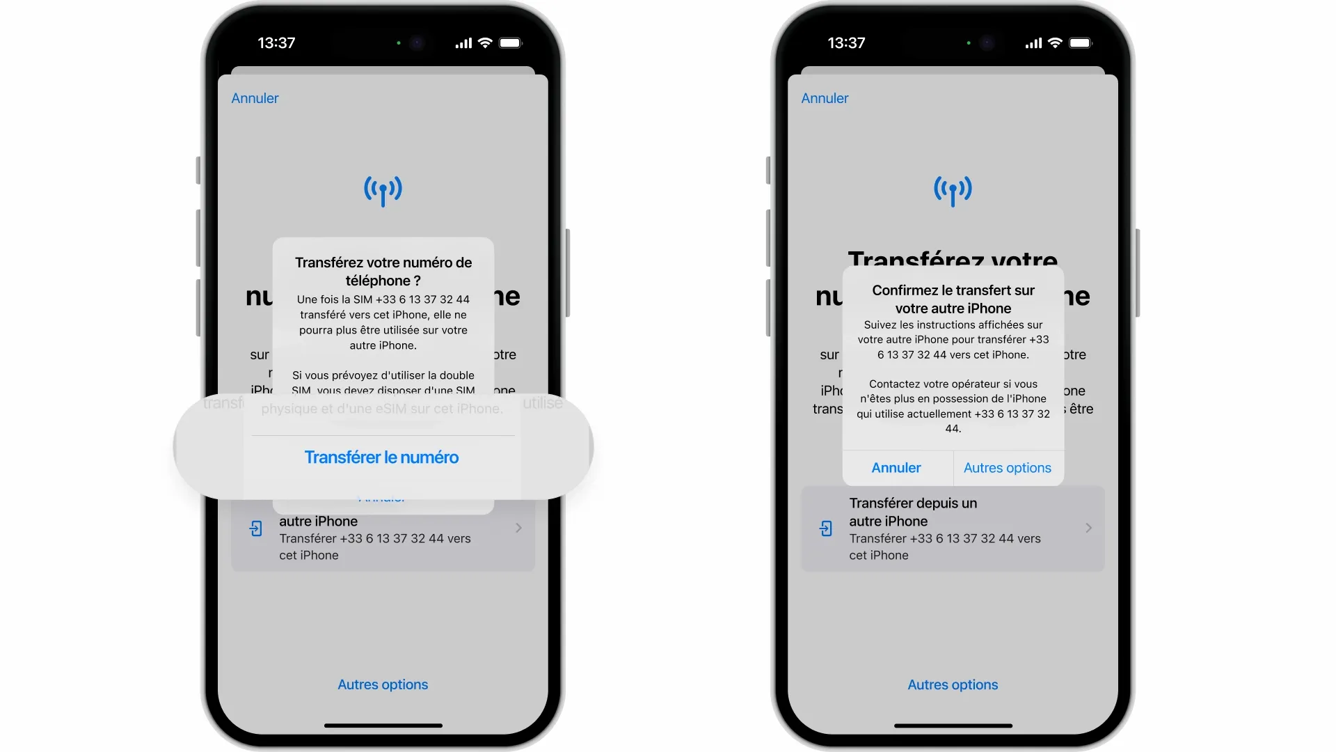 Comment transférer la eSIM de mon ancien iPhone vers un nouveau grâce au transfert rapide ? - null