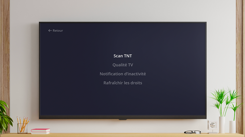 Accéder à la TNT depuis ma Freebox - Menu Scan TNT.
